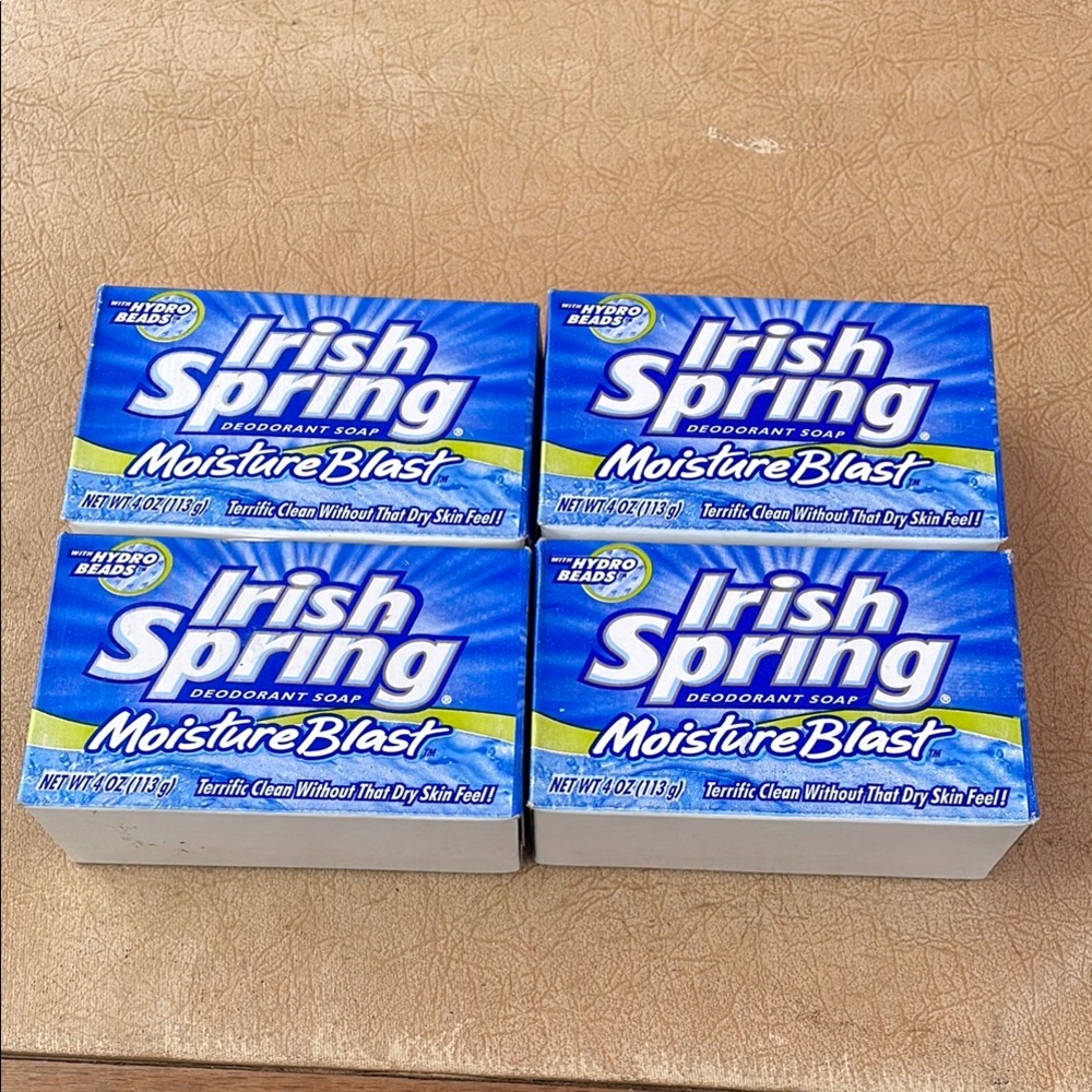 Irish Spring Moisture Blast Deodorant Soap Discontinued vintage movie prop 4 bar